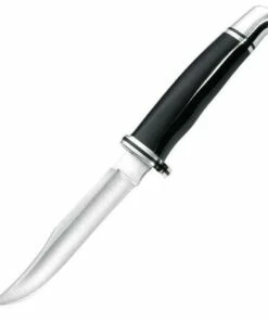 Outlet 👏 Buck Knives Buck 102BKS Woodsman, 4" 420HC Plain Blade, Black Phenolic Handle 🧨