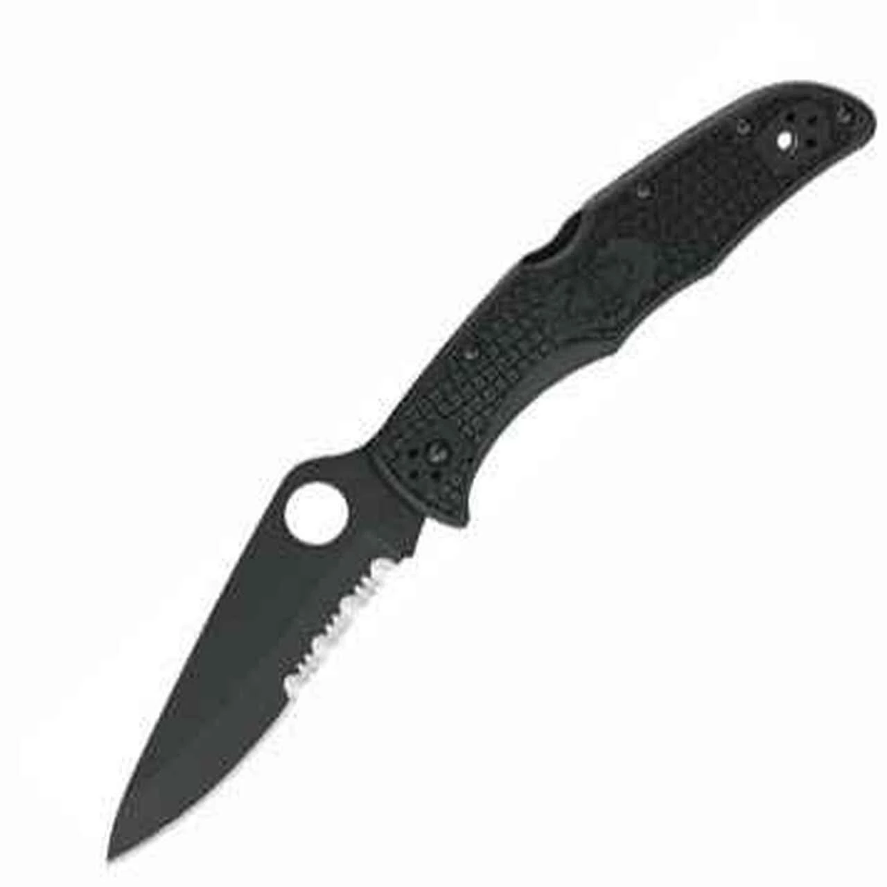 Hot Sale ❤️ Spyderco Knives Spyderco C10PSBBK Endura 4, 3.75" VG-10 Black Combo Blade, FRN Handle 👍 1 Hot Sale ❤️ Spyderco Knives Spyderco C10PSBBK Endura 4, 3.75" VG-10 Black Combo Blade, FRN Handle 👍