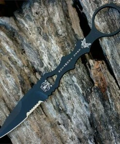 Best Sale 💯 Benchmade Knives Benchmade SOCP Dagger Knife w/ Red Trainer, 178SBK-COMBO, 3.22 in. 440C Combo Black Blade, Black Sheath 😍