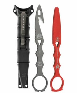 Promo ✔️ Benchmade Knives Benchmade SOCP Grey Rescue Tool w/ Red Trainer Blade, 179GRY-COMBO, 2.5 in. 440C Rescue Tool, Black Sheath ⭐