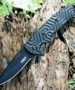 Discount 👏 CRKT 2037 Acquisition Folder, Pat & Wes Crawford, Black Plain Edge 🔥