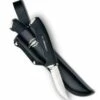 Best reviews of 🤩 Marttiini Knives Marttiini MN215012 Big Silver Carbinox, 3.25" Carbinox Steel Plain Blade, Black Rubber Handle, Black Leather Sheath 🎁