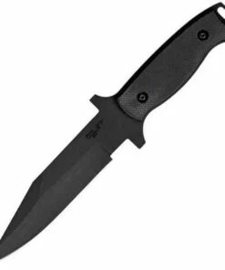 Coupon 🎉 Bear Ops BC31005 Close Quarter Combat Knife, 6" 154CM SS Plain Blade, Black G-10 Handles, Nylon Sheath 🔥