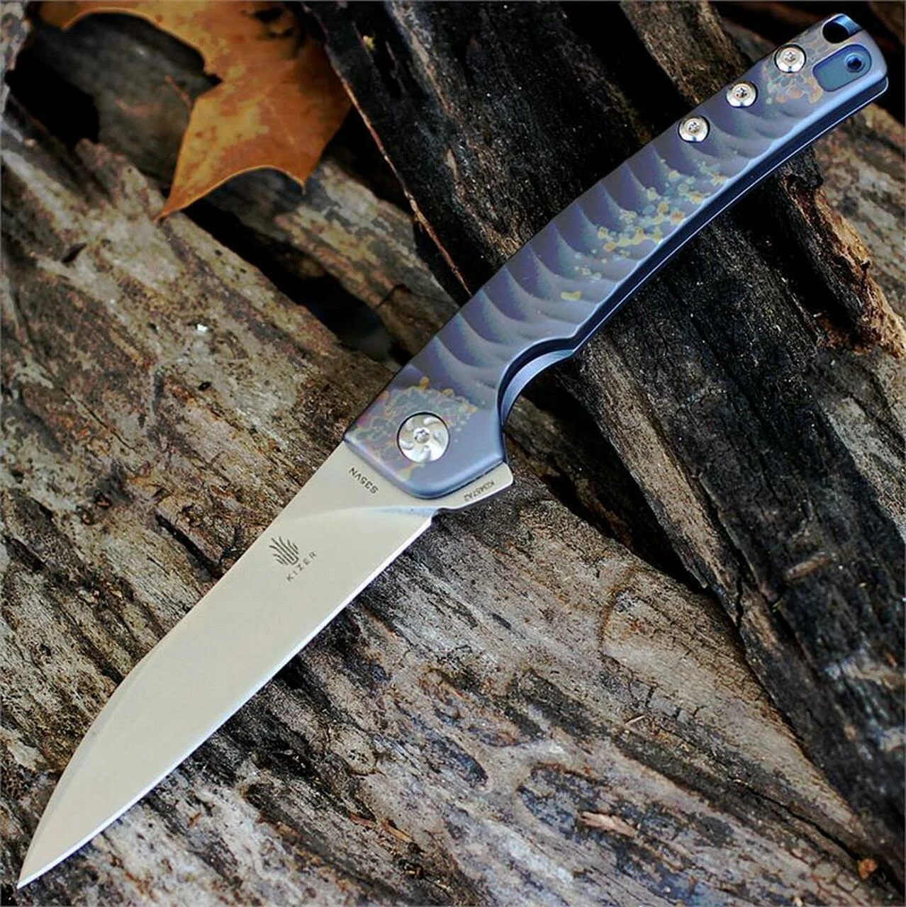 Best Pirce ❤️ Kizer Cutlery, TomCat design, Splinter Ki3457TI2, S35VN Steel Blade with Anodized Titanium Handle, Frame Lock 🔔 1 Best Pirce ❤️ Kizer Cutlery, TomCat design, Splinter Ki3457TI2, S35VN Steel Blade with Anodized Titanium Handle, Frame Lock 🔔