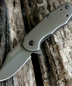 New 🛒 Kershaw Knives Kershaw Ember Assisted Opening Knife - Gray SS (2" Gray Clip Point) 3560 ⌛