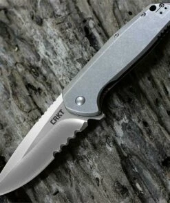 New ⭐ CRKT Columbia River, G.S.D. 3710, Liong Mah Design, 3.32" AUS 8 Combo Blade, Frame Lock ❤️