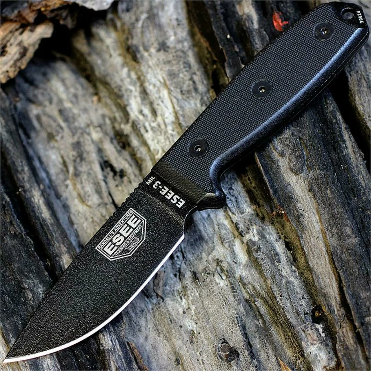 Hot Sale 🧨 ESEE Knives ESEE 3MIL-P-BLK, Plain Edge, Black Molded Sheath, G-10 Handle, Molle Back ✨ 1 Hot Sale 🧨 ESEE Knives ESEE 3MIL-P-BLK, Plain Edge, Black Molded Sheath, G-10 Handle, Molle Back ✨