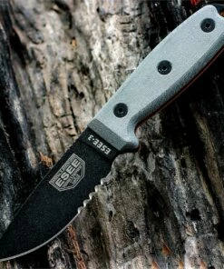 Budget 👏 ESEE Knives ESEE 3SM-MB-B, Partially Serrated, Modified Pommel, Black Molded Sheath and Molle Back ⌛