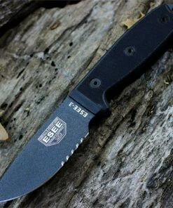 Top 10 ⌛ ESEE Knives, 3S-TG-B Tactical Gray Partially Serrated Edge with Black G-10 Handles and Molded Sheath ⌛
