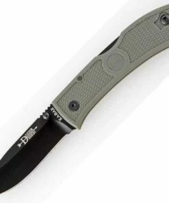 Flash Sale ✨ KA-BAR Dozier Folding Hunter, Foliage Green Handle, Black Plain Edge 😍