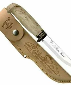 Buy 👍 Marttiini Knives Marttiini Jagdmesser Hunters Knife Bronze Finger Guard, Curly Birch Handle 👍