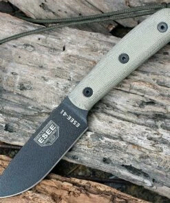 Top 10 👍 ESEE Knives ESEE Model 4, 4HM-B, Black Plain Edge, Modified Canvas Handles, Brown Leather Sheath ✔️