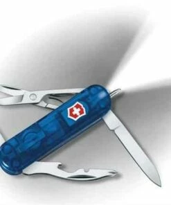 New 👏 Victorinox Swiss Army Midnight Manager, Translucent Sapphire Handle ✔️