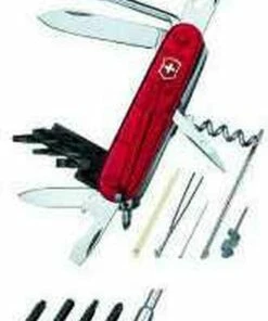 Flash Sale 😀 Victorinox Swiss Army CyberTool 29, Translucent Ruby, High-Impact Polymer handles ✨