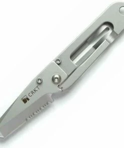 Brand new ⌛ CRKT 5510 Original K.I.S.S., 2.25" 3Cr13 SS Combo Tanto Blade, SS Handle 🎉