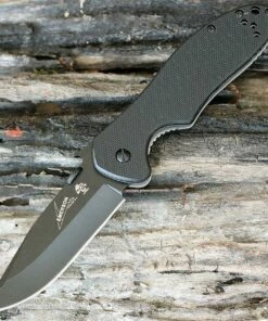 Best Sale 🔥 Kershaw Knives Kershaw Emerson 6034BLK CQC-6K, Black 3.25" 8Cr14MoV SS Plain Blade, G-10 Handles 🔥