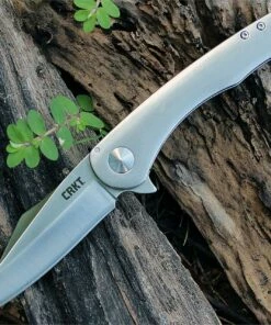 Best Pirce 🧨 CRKT 6130 Jettison, Satin Plain Blade, Stonewash Stainless Steel, Frame Lock 🛒