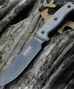 Best reviews of 💯 ESEE Knives, 6S-TG Tactical Gray Partially Serrated Edge, Rounded Pommel, Linen Micarta Handles, Black Molded Sheath 🛒
