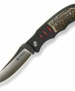 Best reviews of 🎉 CRKT 7122S Lake Sentinal, 3.5" AUS 8 Plain Blade, Anodized Aluminum Handle w/Stag Onlay 👏