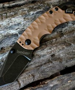Promo ✨ Kershaw Knives Kershaw Shuffle II, 8750TTANBW, 2.25" 8Cr13MoV SS, Blackwash, Tanto Blade, Tan GFN Handle 💯
