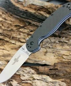 Cheap ❤️ Ontario RAT Model 1 Folder, 3.5" D2 Blade Steel, Black Carbon Fiber Handle 🤩