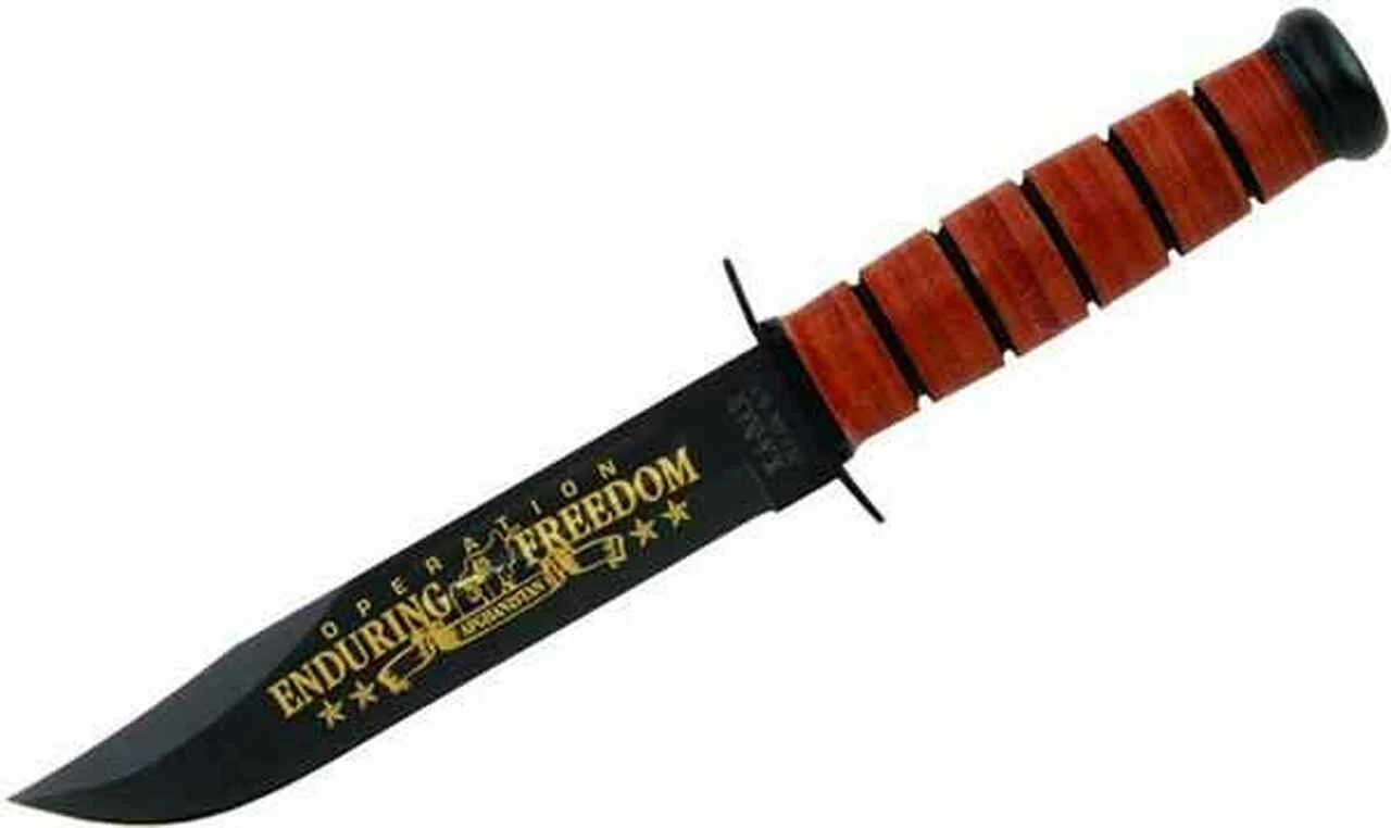 Cheap 🔔 KA-BAR OEF Afghanistan USMC Commemorative Fight Knife ⌛ 1 Cheap 🔔 KA-BAR OEF Afghanistan USMC Commemorative Fight Knife ⌛