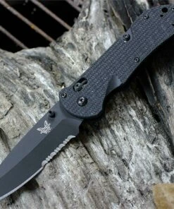 Discount 💯 Benchmade Knives Benchmade BM916SBK Triage Utility Knife, 3.5" N680 SS Combo Blade, Black G10 Handle 😀