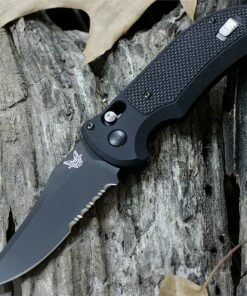 Coupon 👏 Benchmade Knives Benchmade Auto Triage 9170SBK, 3.58 in. N680 Stainless Blade, Aluminum and G10 Handle, Black Combo Edge 👍