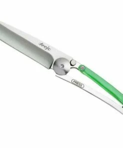 Outlet 🛒 Deejo Knives Deejo DEE9AP003 Colors 27g, 3.12" 420 SS Plain Blade, Green Polycarbonate Handle 🎁