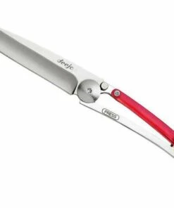 Discount 🎉 Deejo Knives Deejo DEE9AP006 Colors 27g, 3.12" 420 SS Plain Blade Blade, Red Polycarbonate Handle ⭐