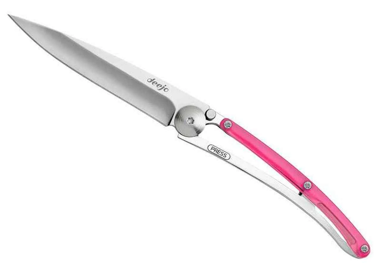Best deal 😀 Deejo Knives Deejo DEE9AP007 Colors 27g, 3.12" 420 SS Plain Blade, Pink Polycarbonate Handle 🤩 1 Best deal 😀 Deejo Knives Deejo DEE9AP007 Colors 27g, 3.12" 420 SS Plain Blade, Pink Polycarbonate Handle 🤩