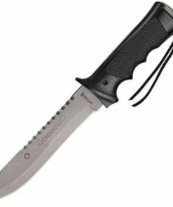 Cheapest 🛒 Aitor 16020 Commando & Survival Kit, 7" SS Plain Blade, Black Aluminum Handle, Black Nylon Sheath 😀
