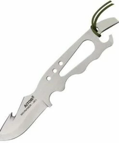 Buy ⌛ Aitor 16022 Skeletal Gut-hook Skinner JKI, 2.5" SS Plain Blade, OD Green Lanyard, OD Green Canvas Sheath 🧨