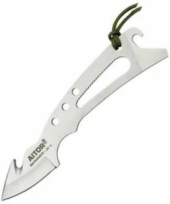 Deals 🎉 Aitor 16026 Skeletal Gut-hook Skinner JKII, 1.37" SS Plain Blade, SS Handle, OD Green Lanyard, OD Green Canvas Sheath 🔔