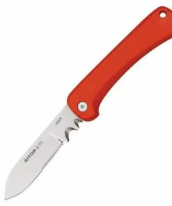 Coupon ❤️ Aitor 16303 Penknife Electrician, 3.5" Carbon Steel Blade, Red ABS Handle ⌛