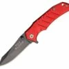 Best deal ⌛ Bad Blood 0111RD Linerlock, 2.75" 440 SS Plain Blade, Red Aluminum Handle ❤️
