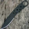 Wholesale 😍 Blackjack Classic Knives BlackJack Model 155 Neck Knife Black Finish w/ Leather Sheath 🤩