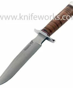 Hot Sale 😀 Blackjack Classic Knives Blackjack BCB7L Classic Model, 7" A-2 SS Plain Blade, Leather Handel, Leather Sheath 👍