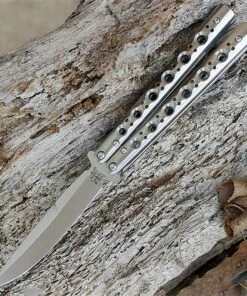 Cheap 🎉 Benchmade Knives Benchmade BM62 Bali-Song 62, 4.25 in. D2 Blade Steel, Stainless Steel Handle, Butterfly Knife 🌟