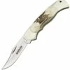 Coupon 😀 Boker Optima Lockback, 440-C Stainless Interchangeable Blade, Staghorn Handle 🔔