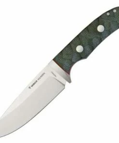 Discount 👍 Boker BO620 Savannah, 4.6" N690BO SS Plain Blade, Micarta Handle, Leather Sheath 👍