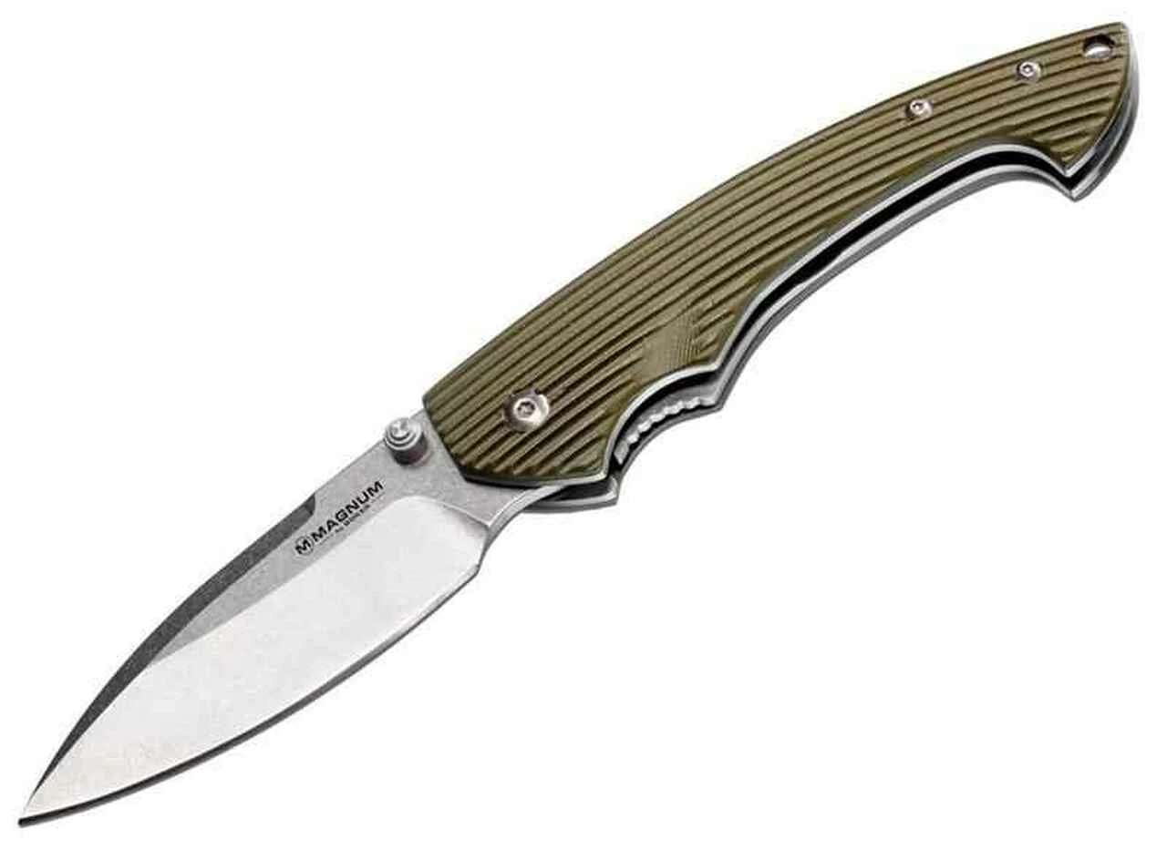 Best Sale 😍 Boker Magnum 2Grip Folder, 440 Stainless, Green G-10 Handle 👏 1 Best Sale 😍 Boker Magnum 2Grip Folder, 440 Stainless, Green G-10 Handle 👏