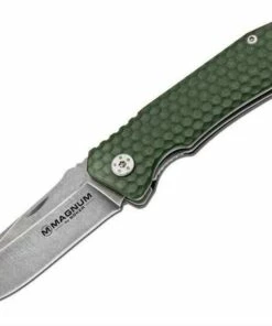 Hot Sale 👍 Boker Magnum Winter Green Folder, 440, Green G-10 Handle 🎁