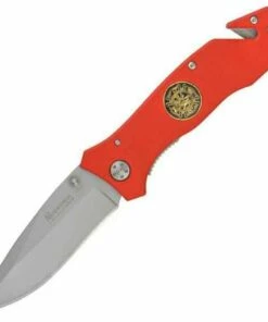 Coupon 🔥 Boker Magnum To Serve and Protect. Fire Department, 440 Stainless, Aluminum Handle 👍
