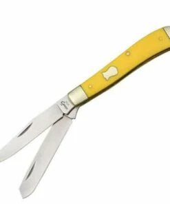 Brand new 🎁 Boker Plus Mini Trapper Yellow Handle, 440C Stainless, Synthetic 👏