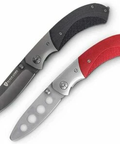 Discount 😀 Browning Knives Browning Checkmate and Training Knife, Black/Red G-10 Handles ⭐