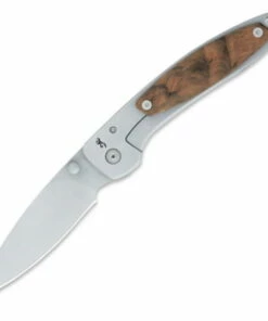 Best Sale ✔️ Browning Knives Browning Falcon, Walnut Handle, Plain Edge, Pocket Clip ⭐