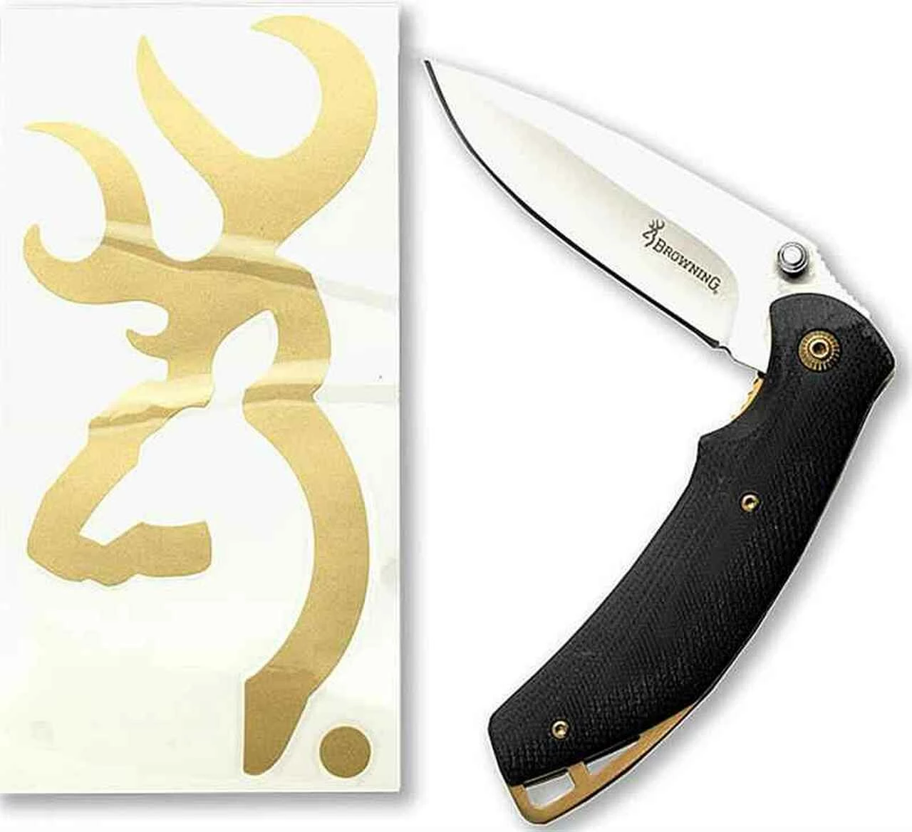 Best Sale ⌛ Browning Knives Browning Buckmark Combo, Gold/Black Knife, Gold Buckmark Decal ✨ 1 Best Sale ⌛ Browning Knives Browning Buckmark Combo, Gold/Black Knife, Gold Buckmark Decal ✨