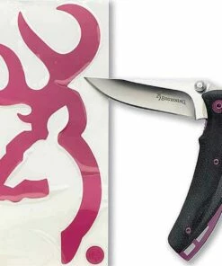 Top 10 ✔️ Browning Knives Browning Buckmark Combo, Pink/Black Knife, Pink Buckmark Decal 🌟