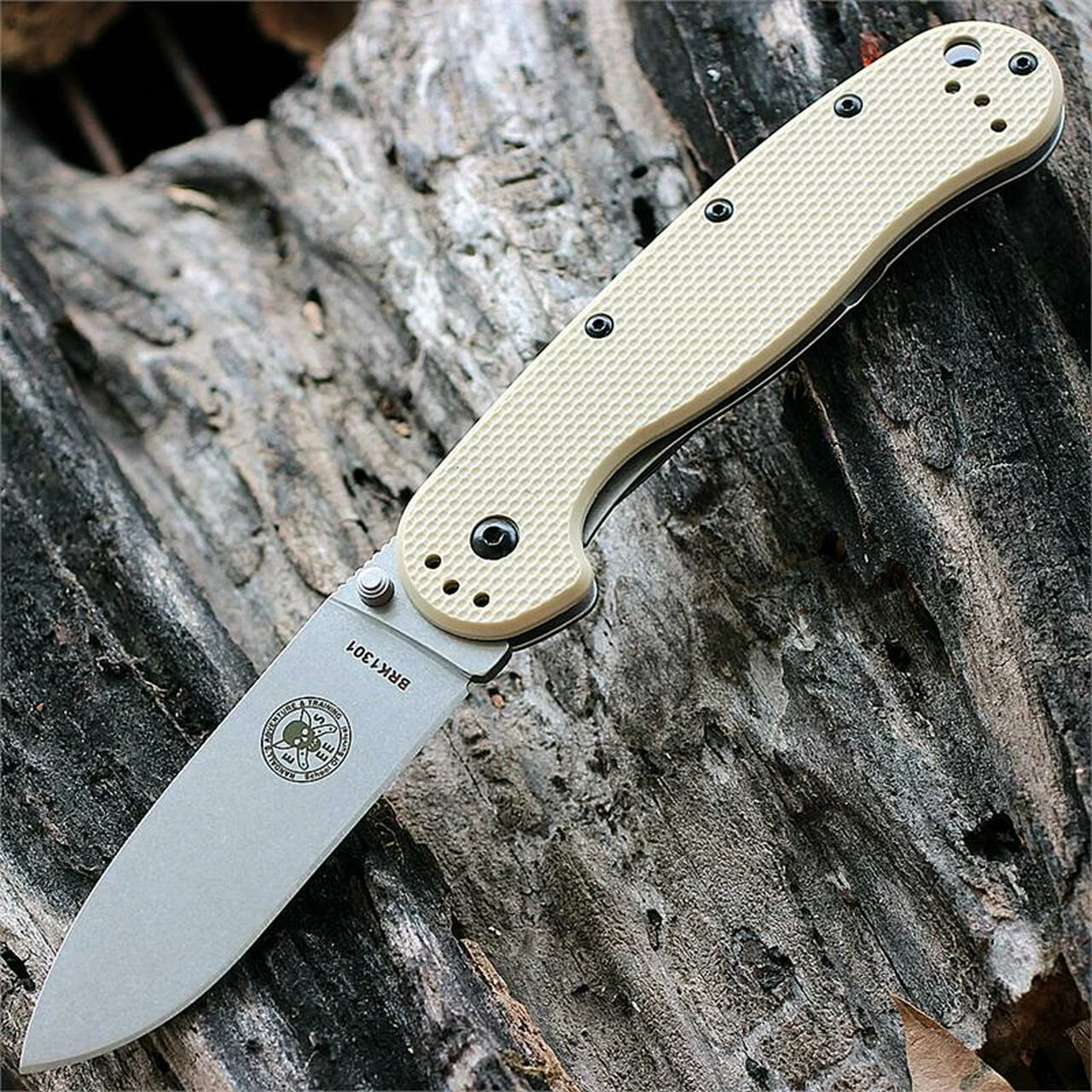 Deals 😀 BRK Avispa Folder, Desert Tan Nylon handles, Stonewash AUS-8 Blade, Plain Edge, Design by Esee Knives ✨ 1 Deals 😀 BRK Avispa Folder, Desert Tan Nylon handles, Stonewash AUS-8 Blade, Plain Edge, Design by Esee Knives ✨